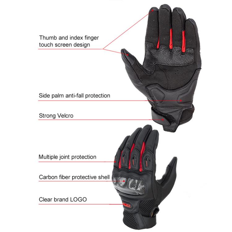 SOMAN MG21 Guantes De Moto Off Road Protección Con Fibra De Carbono