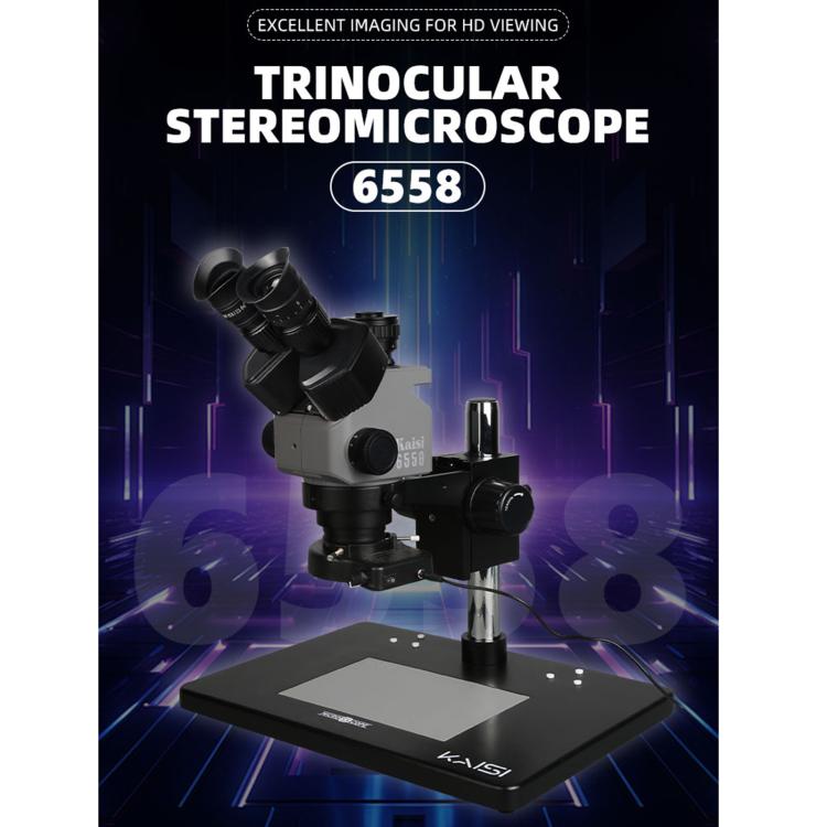 Kaisi 6558 Microsocpio Trinocular 6.5-58X Synchronous Zoom