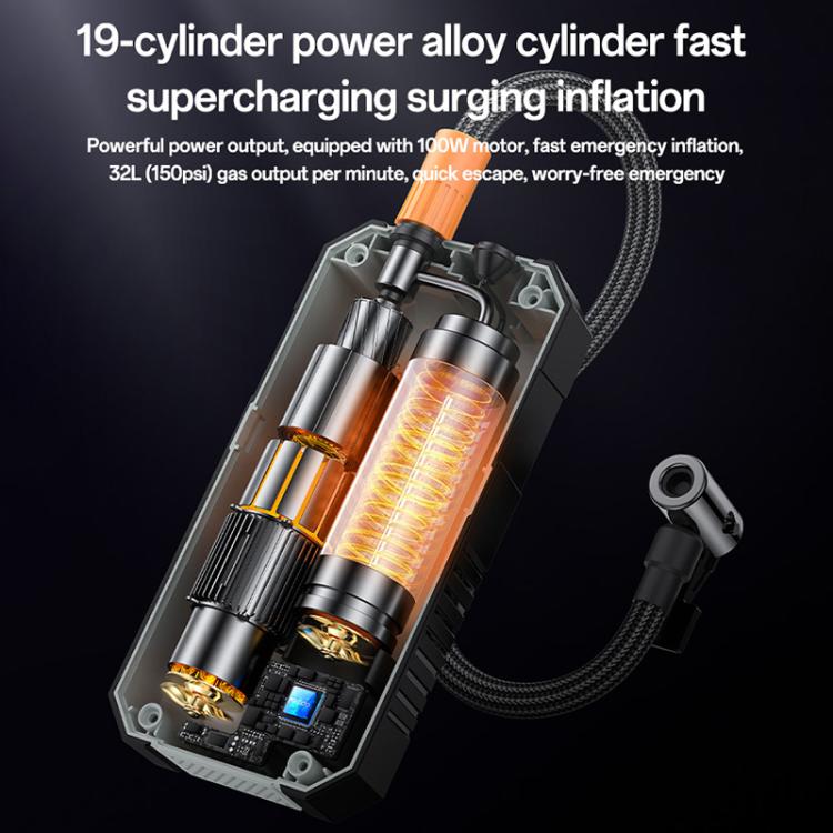 Yesido VC12 Bomba De Aire Para Coche Inalámbrica Inflador De Neumáticos 7800mAh