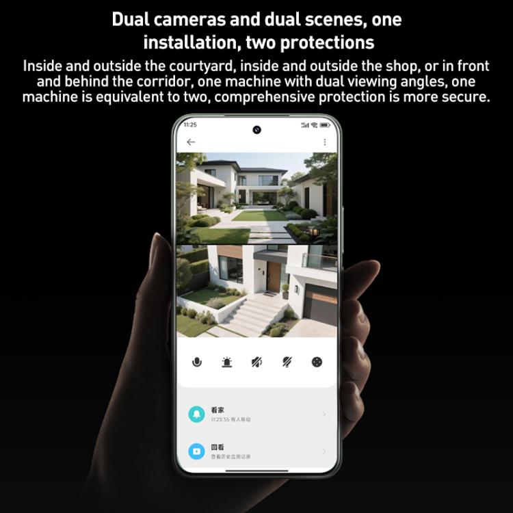 Xiaomi Cámara Exterior MJSXJ10HL Doble Sensor 5MP Resolución 3K a Prueba de Agua IP66