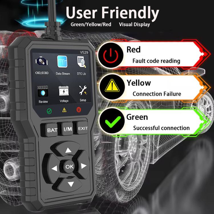 FOXSUR V529 Lector OBD2 Del Motor Pantalla 2,8 Pulgadas