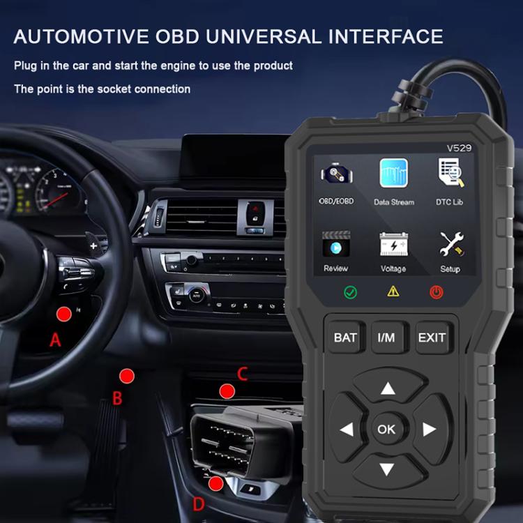 FOXSUR V529 Lector OBD2 Del Motor Pantalla 2,8 Pulgadas