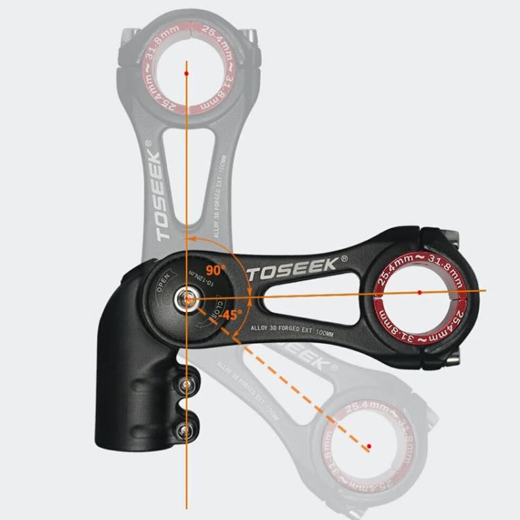 TOSEEK ST003 Potencia MTB Aluminio Angulo Ajustable
