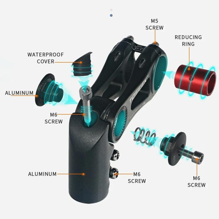 TOSEEK ST003 Potencia MTB Aluminio Angulo Ajustable
