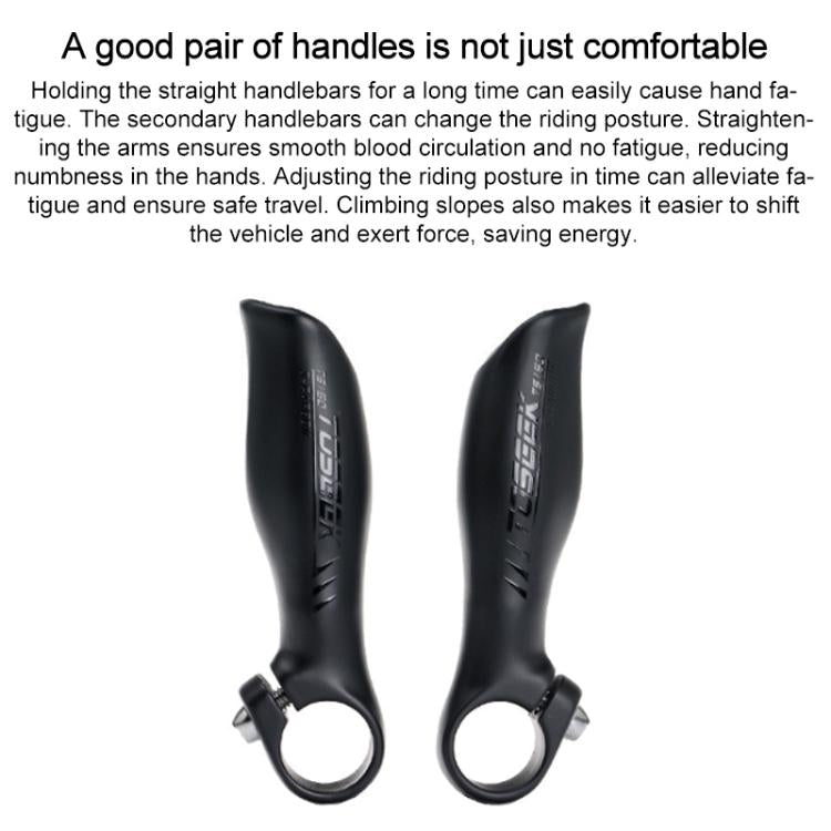 Toseek Manillar MTB Cuerno de Fibra de Carbono Premium