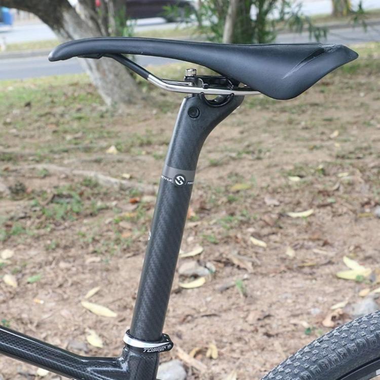 TOSEEK Tija Sillín Bicicleta Fibra Carbono Angulo Ajustable