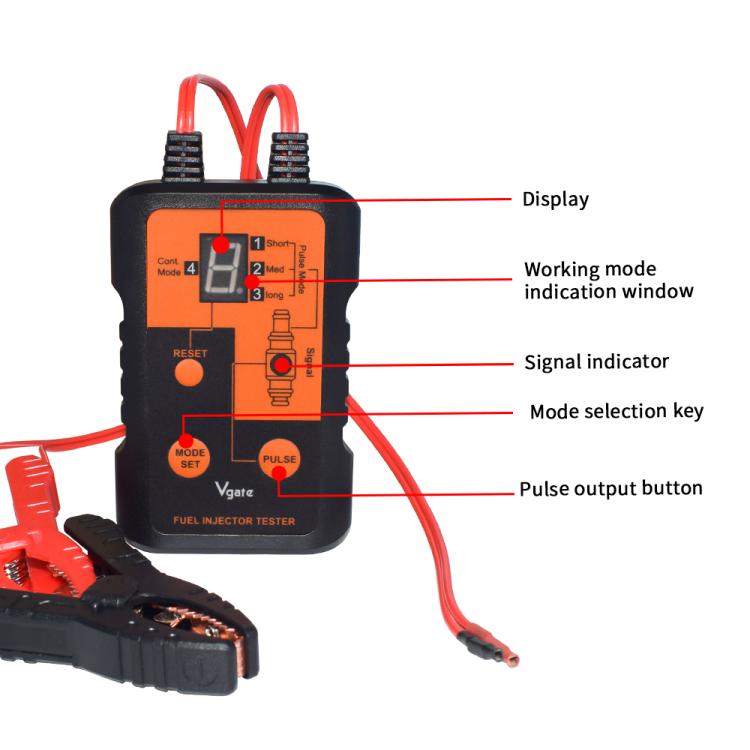 Vgate VT200 12V Car Injector Tester Cuatro Modos Pulso
