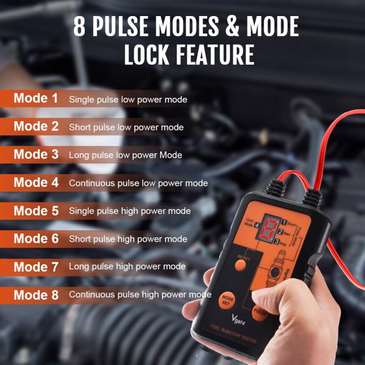 Vgate VT200 12V Car Injector Tester Cuatro Modos Pulso
