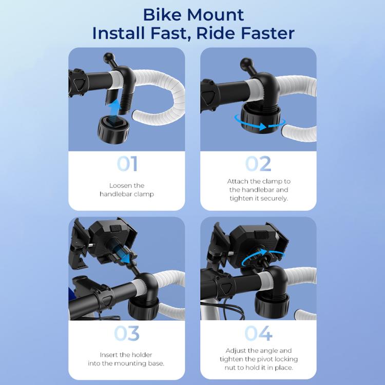 OUKITEL 360 Grados Soporte Teléfono Bicicleta Rotatorio Universal Ajustable