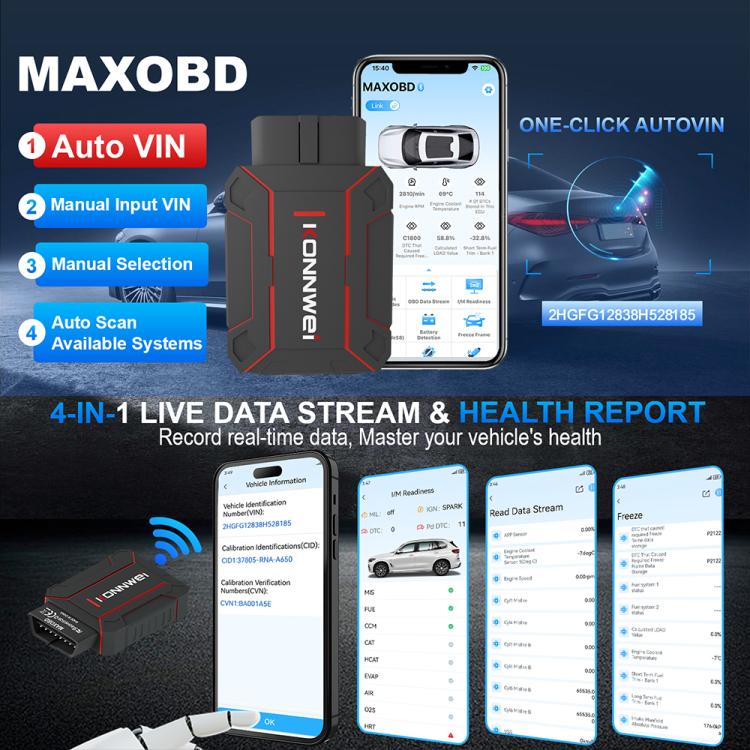 KONNWEI MAXOBD Full Car Scanner OBD2 Lectura De Códigos