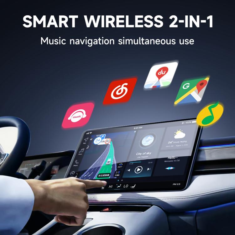Adaptador Mini USB Smart Box Con Conexión Inalámbrica CarPlay y Android Auto Bluetooth 5.0