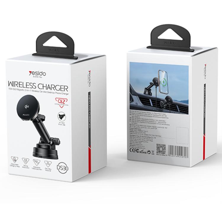 Yesido DS30 2 en 1 Soporte Cargador Inalambrico Coche 15W