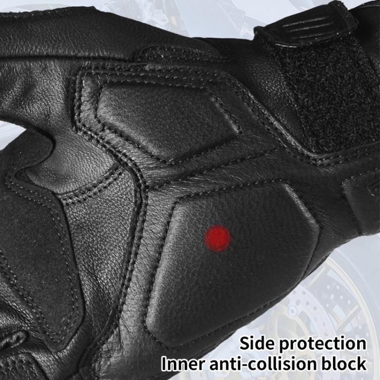 Ghost Racing GR-ST11 Guantes de Moto con Pantalla Táctil Cuero Retro