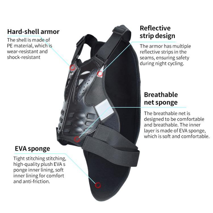 GHOST RACING GH-HJY08 Chaleco Protector Motocicleta Dura