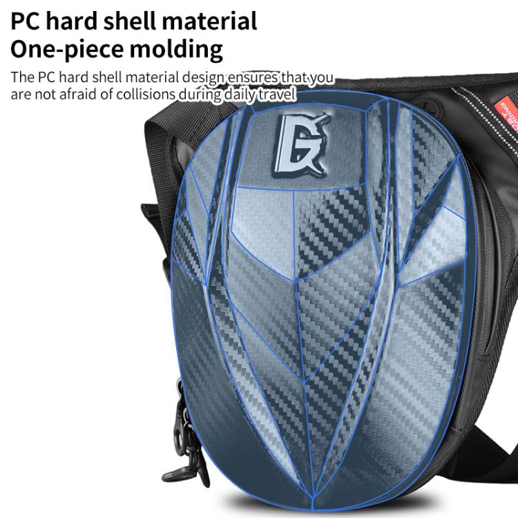 Ghost Racing GR-TB07 Mochila de Pierna Moto Carcasa Rígida
