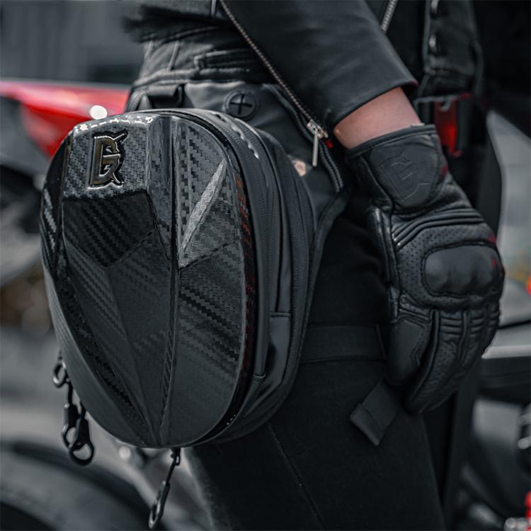 Ghost Racing GR-TB07 Mochila de Pierna Moto Carcasa Rígida