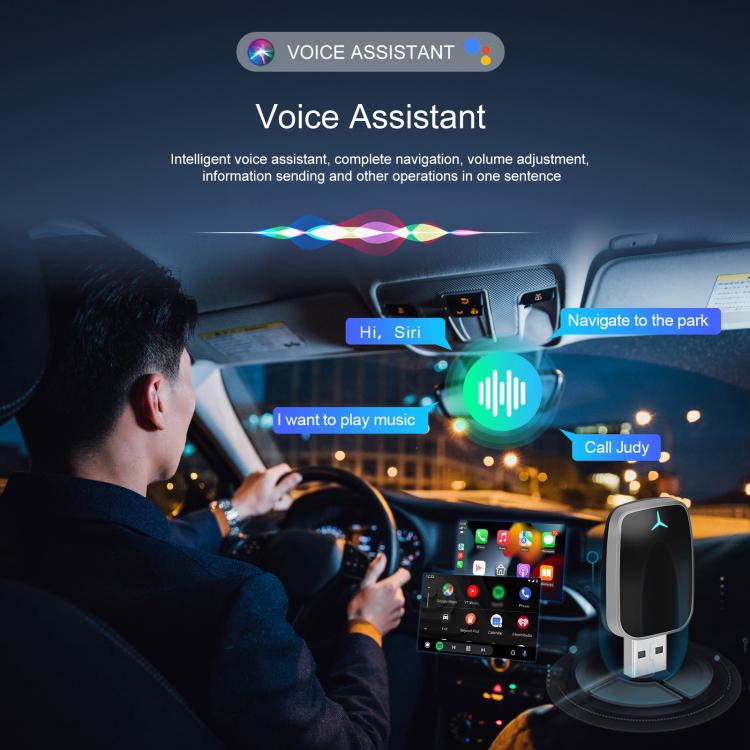 Adaptador Inalámbrico CarPlay Android Auto Modelo X100 Conexión Directa Tipo C