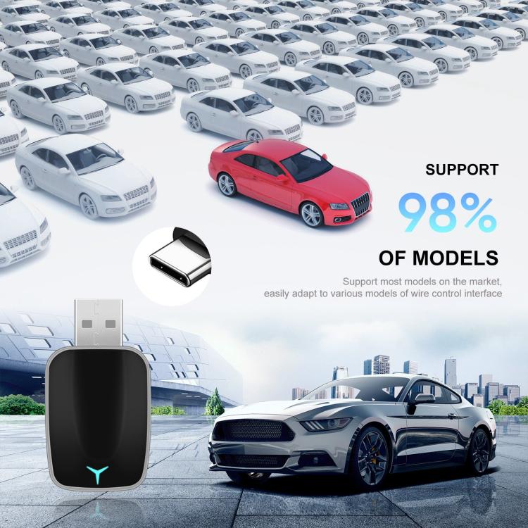 Adaptador Inalámbrico CarPlay Android Auto Modelo X100 Conexión Directa Tipo C