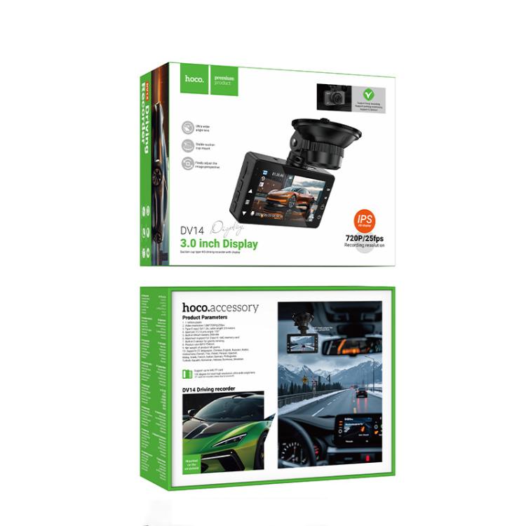 Hoco DV14 Grabadora de Coche Pantalla IPS HD 3 Pulgadas