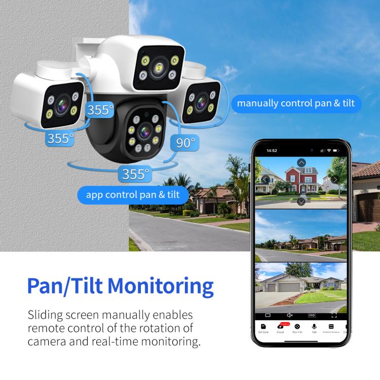 Escam PT223 IP Camera 3x4MP WiFi HD Motion Detection