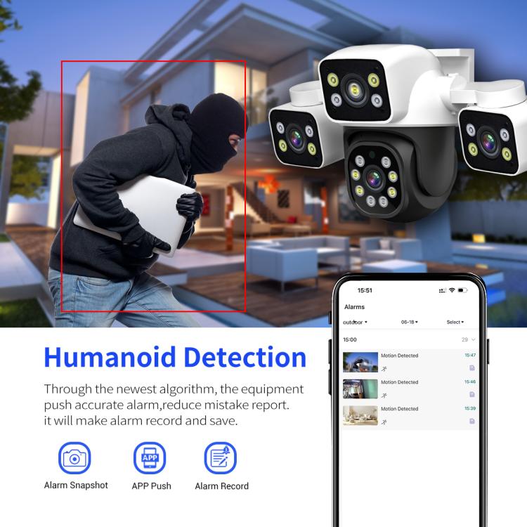 Escam PT223 IP Camera 3x4MP WiFi HD Motion Detection