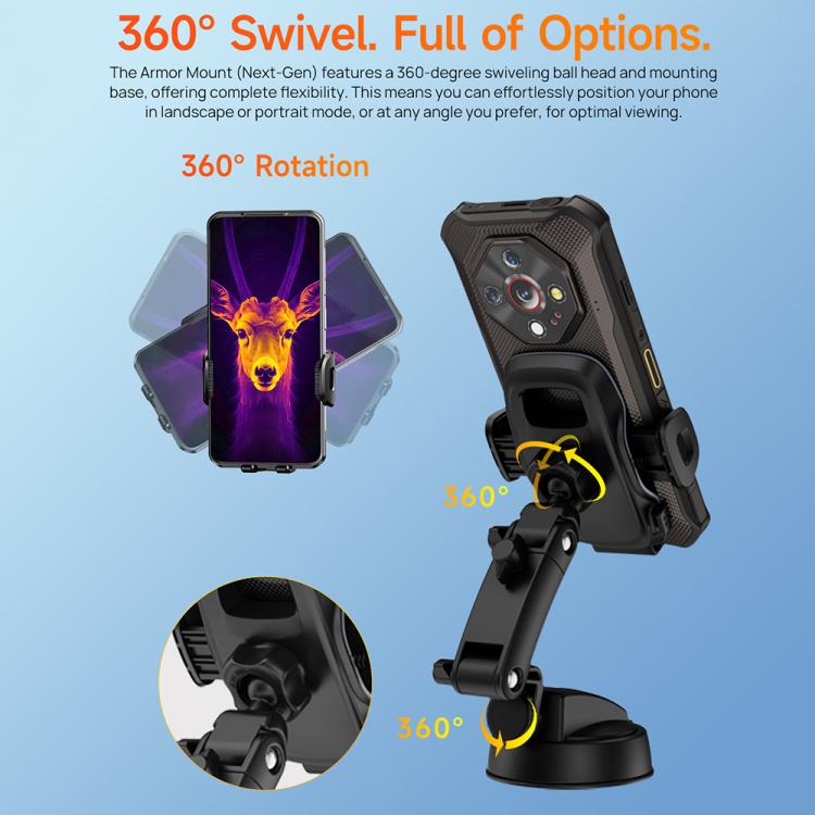 Ulefone UAN15 Soporte Coche Móvil Giro 360 Ventosa Fuerte