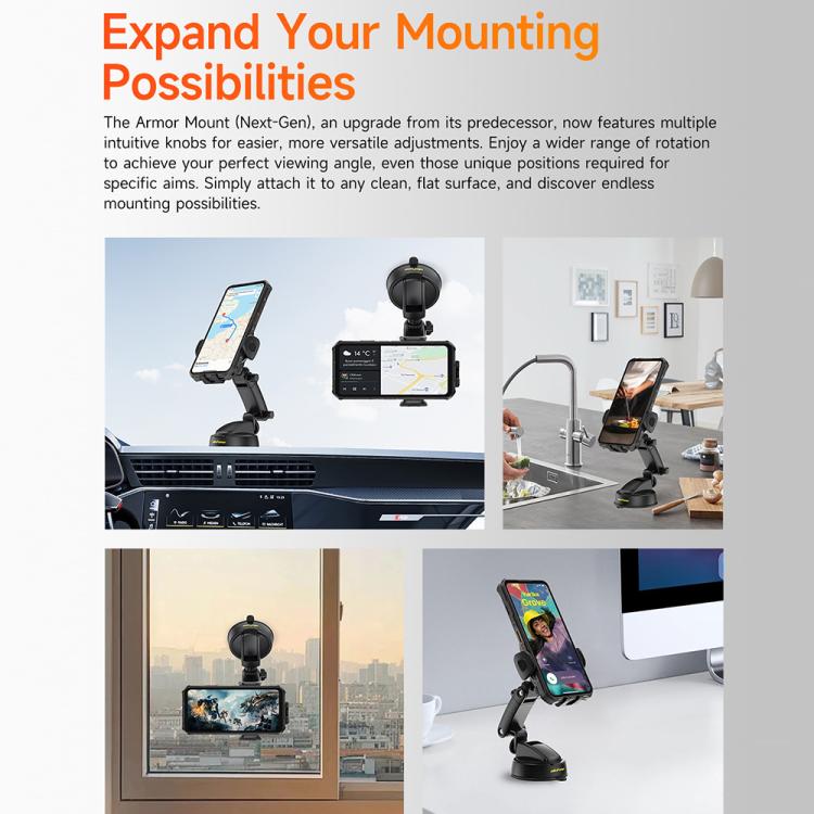 Ulefone UAN16 Soporte Coche Teléfono Ventosa 360 Grados PC