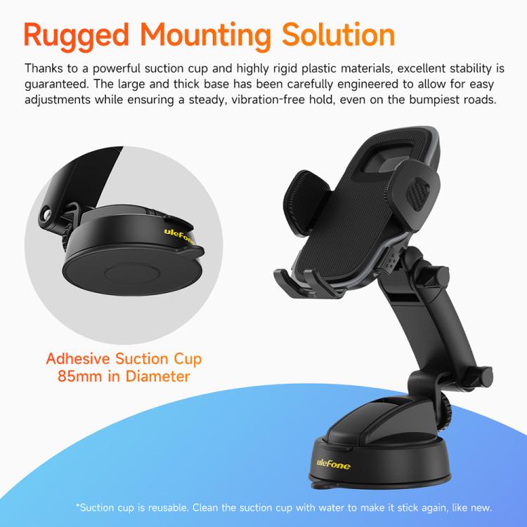 Ulefone UAN16 Soporte Coche Teléfono Ventosa 360 Grados PC