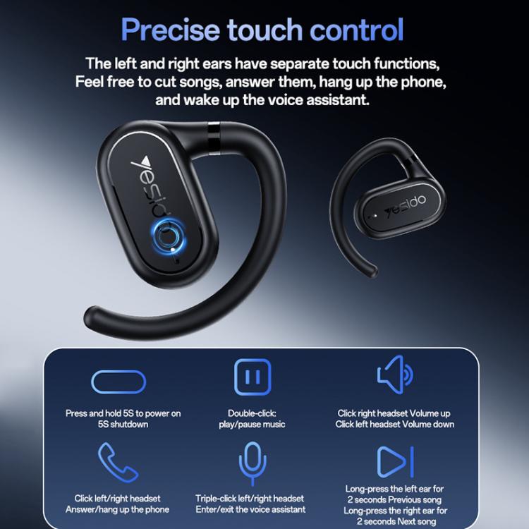 Yesido YSP25 Auriculares Bluetooth Gancho Sonido 16.2mm by Yesido