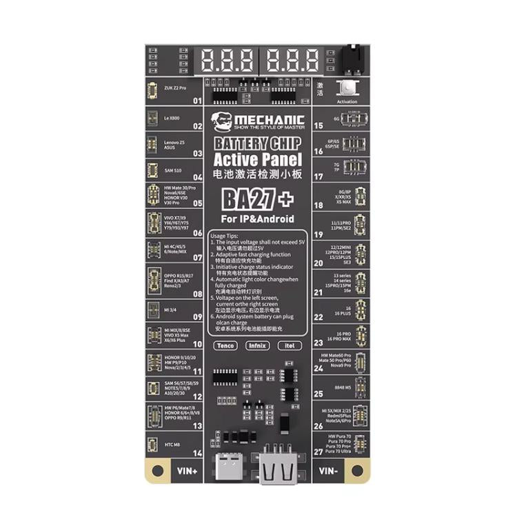 Mechanic BA27Plus Placa Batería 4.2V Iphone 8 A 16 Pro Max