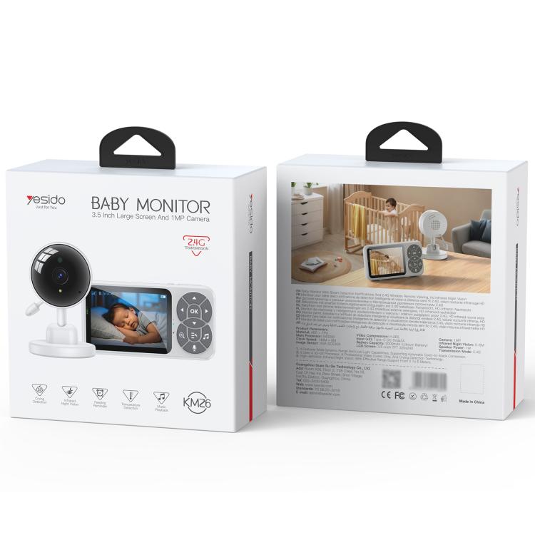 Yesido KM26 Monitor de Bebé con Pantalla 3.5 Pulg y 2.4G
