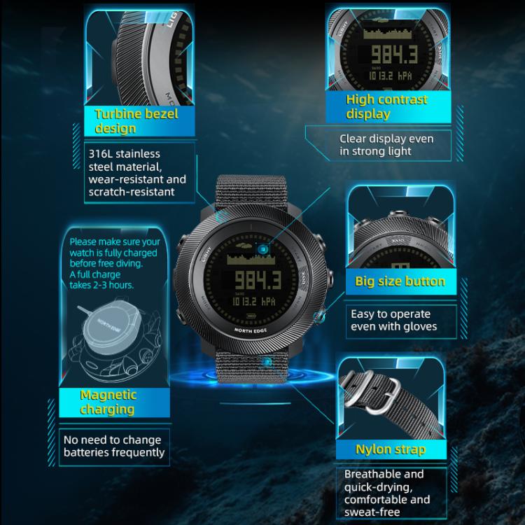 North Edge Apache-D Reloj Inteligente Deportivo Impermeable