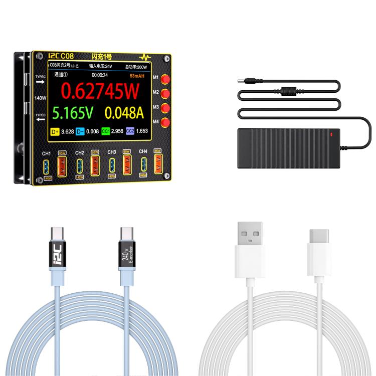 I2C2 C084 Cargador Flash Tipo C PD 140W 24-30V Entrada