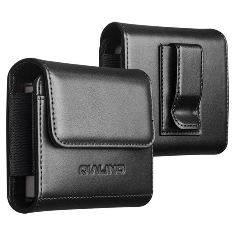 QIALINO Funda Universal Cuero Genuino Con Clip Cinturón