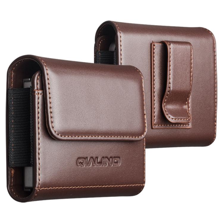 QIALINO Funda Universal Cuero Genuino Con Clip Cinturón