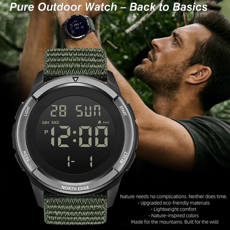 North Edge TERRAX Reloj Hombre 5 ATM Esfera Luminosa Nylon