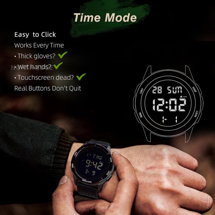 North Edge TERRAX Reloj Hombre 5 ATM Esfera Luminosa Nylon