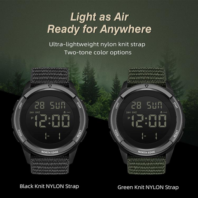 North Edge TERRAX Reloj Hombre 5 ATM Esfera Luminosa Nylon