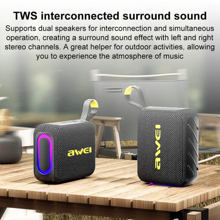 AWEI KA20 Altavoz Bluetooth 5.3 Portátil TWS RGB TF