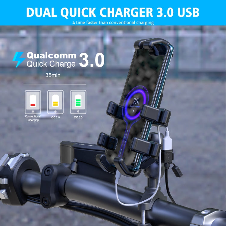 WUPP CS-1186A1 Cargador USB Dual Carga Rápida Motocicleta