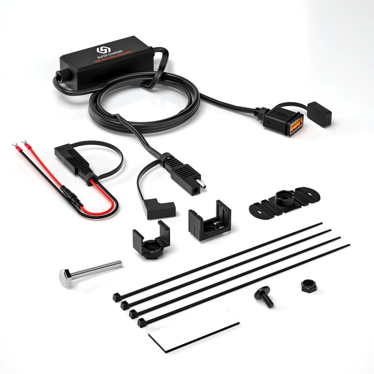 WUPP CS-1186B1 Cargador Motocicleta USB Rápido QC2.0