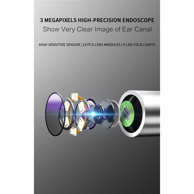 Bebird C3 Pro Otoscopio Visual Cuchara de Oreja 3MP