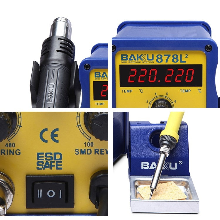 BAKU BK-878L2 Estación de Soldadura Pantalla LED 2 en 1