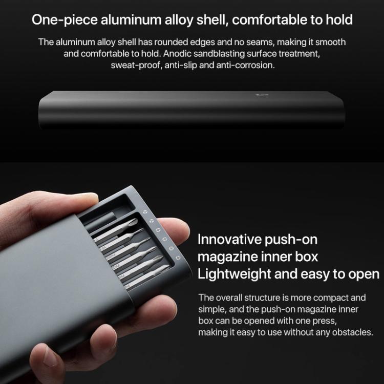 Xiaomi Mijia Wiha 24 en 1 Kit de Destornilladores Magnéticos de Precisión en Caja de Aluminio