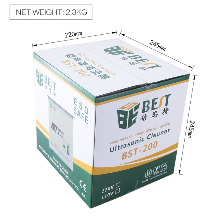 BEST BEST-200 Limpiador Ultrasónico Inoxidable 1,5L Con CPU