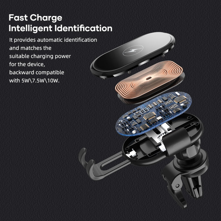 ROCK W31 Car Gravity Cargador Inalámbrico De Aire 360 Grados