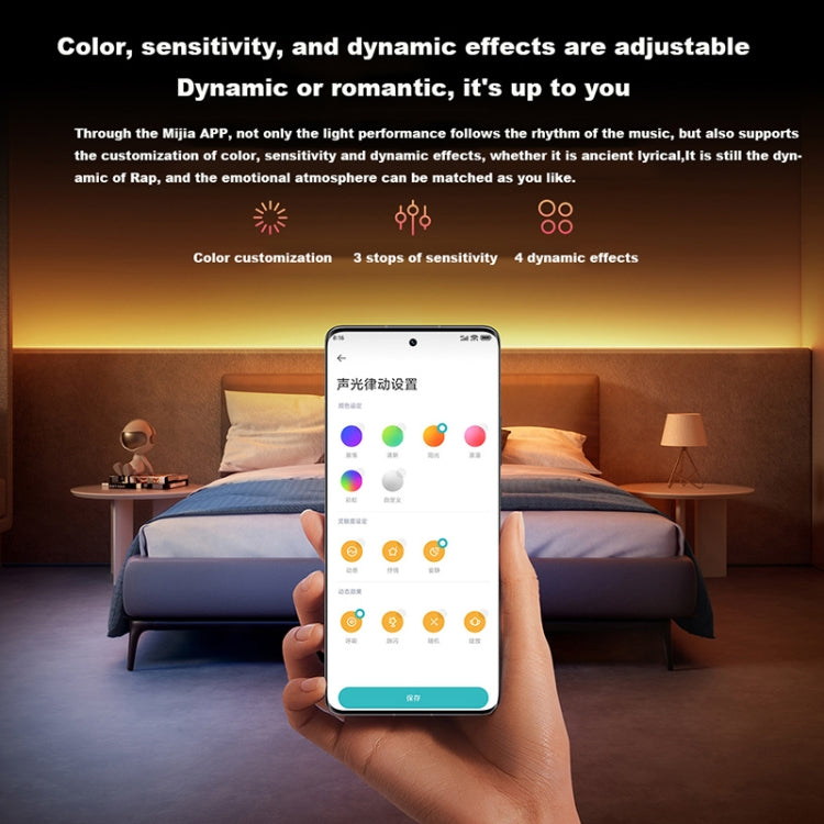 Xiaomi Mijia Tira LED Ambiental 2m US Plug TV Sincronizada