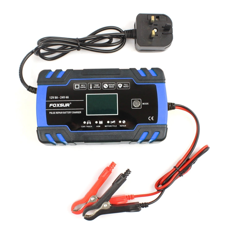 FOXSUR Cargador De Batería AGM 12V-24V Carga 3 Fases