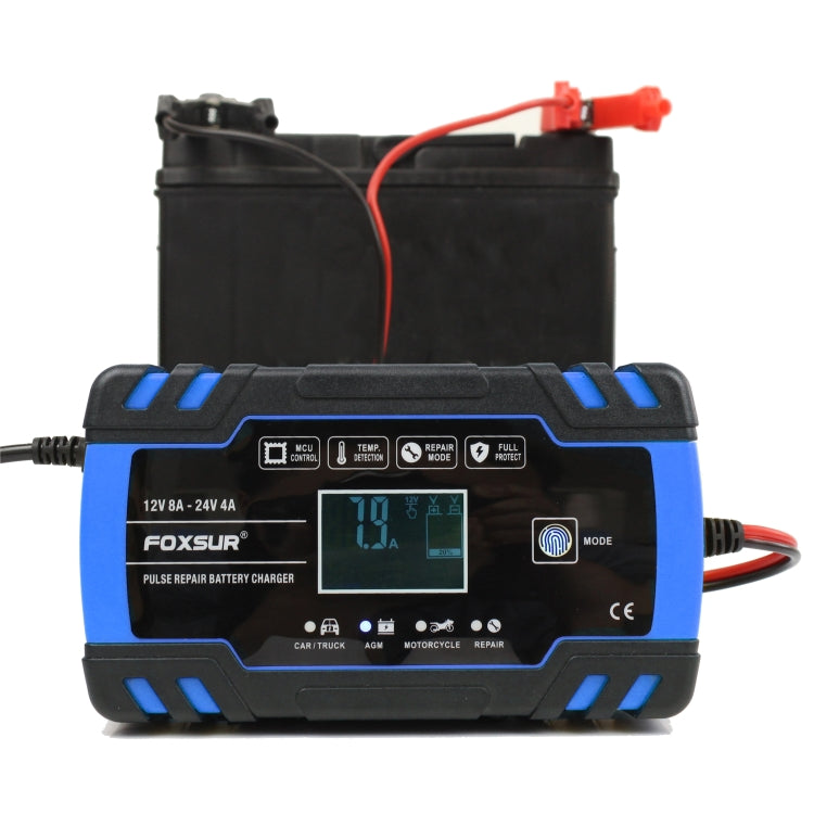 FOXSUR Cargador De Batería AGM 12V-24V Carga 3 Fases