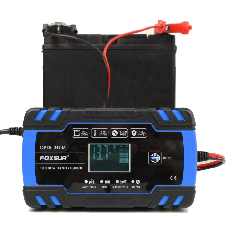 FOXSUR Cargador De Batería AGM 12V-24V Carga 3 Fases
